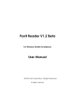Foxit Reader for Windows Mobile Smartphone V1.2 Beta User Manual