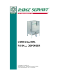 USER`S MANUAL RS BALL DISPENSER