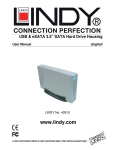 USB & eSATA 3.5” SATA Hard Drive Housing User Manual