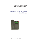 Dynamix E210 IP Phone. User Manual.