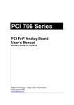 PCI 766 Series PCI PnP Analog Board User`s Manual