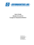 User`s Guide Models 612 and 614 Cryogenic Temperature Monitor