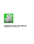 TapSpeak Choice 5.0 User Manual