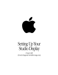 Apple Studio Display (17-inch): Setting Up (Manual)