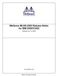 Mellanox MLNX-OS® Release Notes for IBM SX90Y3452