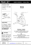 USER`S MANUAL – Indoor Bike