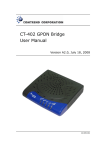 CT-402 GPON Bridge User Manual