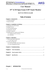 User Manual 19" LCD Open frame SAW Touch Monitor KOT