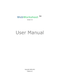 WebWorksheet User Manual Version 3.6