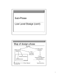 S b Ph ub-Phase Low Level Design (cont)