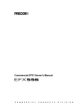 Precor EFX556 Elliptical Operation Manual