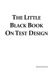 The Little Black Book on Test Design