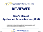User`s Manual Application Review Module(ARM)