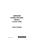 ARESCOM NetDSL 800 ADSL Modem version 5.2b1 User`s Guide