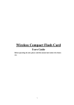 User`s Manual of Compact Flash Card