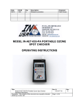 IN USA IN-AET-055-PA Portable Ozone Spot Checker User Manual