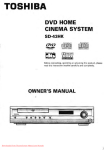 Toshiba SD-43HK Cinema Home Theatre System User Guide