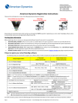 American Dynamics Registration Instructions