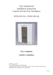 User manual and installation instruction Control Unit for Fire