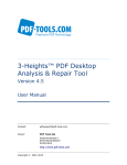 3-Heights™ PDF Desktop Analysis & Repair Tool, User Manual
