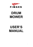 Drum Mower User`s Manual