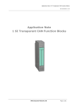 Application Note 1 SI Transparent CAN Function Blocks