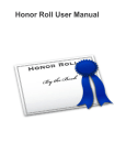 Honor Roll User Manual