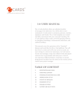 3.0 USER MANUAL TABLE OF CONTENT