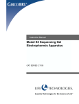 S2 Sequencing Gel Electrophoresis Apparatus user manual