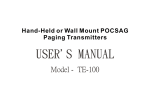 TE-100 User manual
