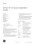 Simon XT V2 Quick Operation Guide
