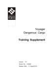 Voyager Dangerous Cargo Training Supplement