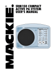 SRM150 Compact Active PA System User`s Manual