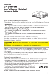 Hitachi CP-DW10N Network Manual