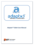 AdaptxtTM Tablet User Manual