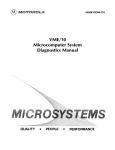 M68KVSDM D1 VME 10 Microcomputer System Diagnostics Manual