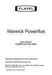 Warwick Powerflue Installation & User Manual