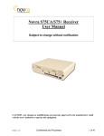 Novra S75CA/S75+ Receiver User Manual