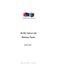 ILOG Solver 6.0 Release Notes