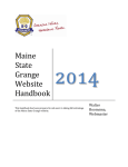 Maine State Grange Website Handbook