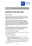 EndNote X4 with Word 2007