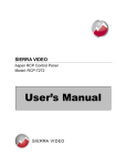 User`s Manual - Sierra Video