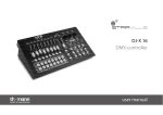 DJ-X 16 DMX-controller user manual