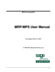 MRP/MPS User Manual - Maynard Software Solutions