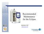 Recommended Maintenance for the Eclipse