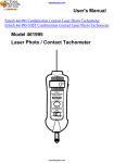 User`s Manual Model 461995 Laser Photo