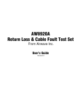 AW8920A Return Loss & Cable Fault Test Set