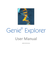 Genie ® Explorer User Manual v1.01