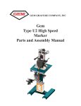 User manual and parts list