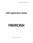 SAP Application Notes